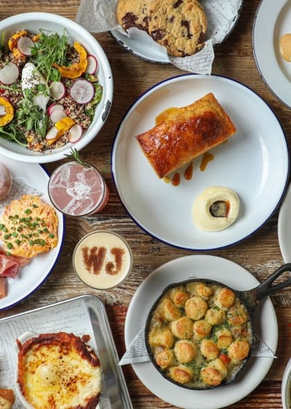 Small plates with delicious comfort food from the restaurant of Willa Jean in Soma